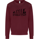 Evolution of a Hunter Funny Hunting Hunt Kids Sweatshirt Jumper Maroon