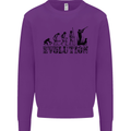Evolution of a Hunter Funny Hunting Hunt Kids Sweatshirt Jumper Purple