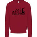 Evolution of a Hunter Funny Hunting Hunt Kids Sweatshirt Jumper Red