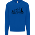 Evolution of a Hunter Funny Hunting Hunt Kids Sweatshirt Jumper Royal Blue