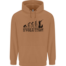 Evolution of a Hunter Funny Hunting Hunt Mens 80% Cotton Hoodie Caramel Latte