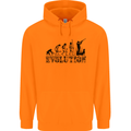 Evolution of a Hunter Funny Hunting Hunt Mens 80% Cotton Hoodie Orange