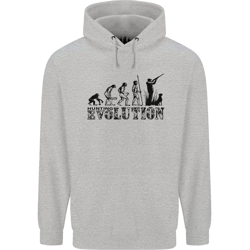 Evolution of a Hunter Funny Hunting Hunt Mens 80% Cotton Hoodie Sports Grey