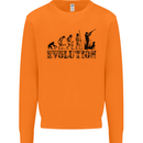 Evolution of a Hunter Funny Hunting Hunt Mens Sweatshirt Jumper Orange