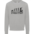 Evolution of a Hunter Funny Hunting Hunt Mens Sweatshirt Jumper Sports Grey