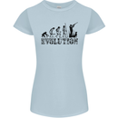 Evolution of a Hunter Funny Hunting Hunt Womens Petite Cut T-Shirt Light Blue