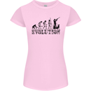 Evolution of a Hunter Funny Hunting Hunt Womens Petite Cut T-Shirt Light Pink