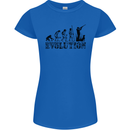Evolution of a Hunter Funny Hunting Hunt Womens Petite Cut T-Shirt Royal Blue
