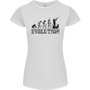 Evolution of a Hunter Funny Hunting Hunt Womens Petite Cut T-Shirt White