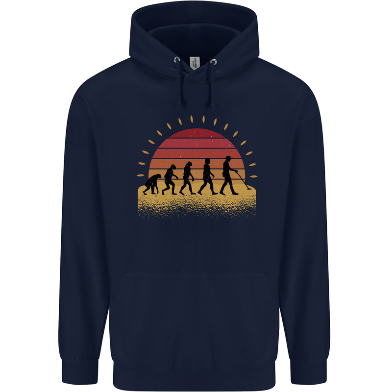 Evolution of a Metal Detector Detecting Childrens Kids Hoodie Navy Blue