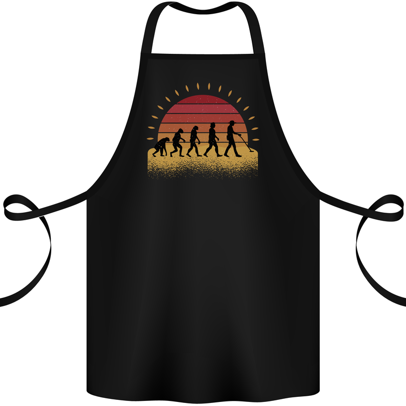 Evolution of a Metal Detector Detecting Cotton Apron 100% Organic Black