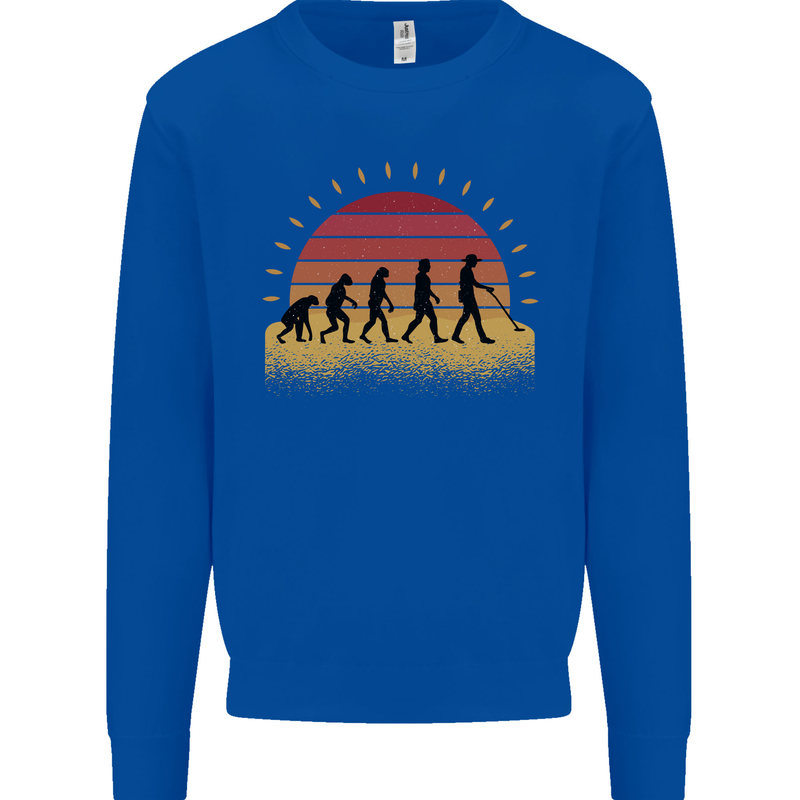 Evolution of a Metal Detector Detecting Kids Sweatshirt Jumper Royal Blue