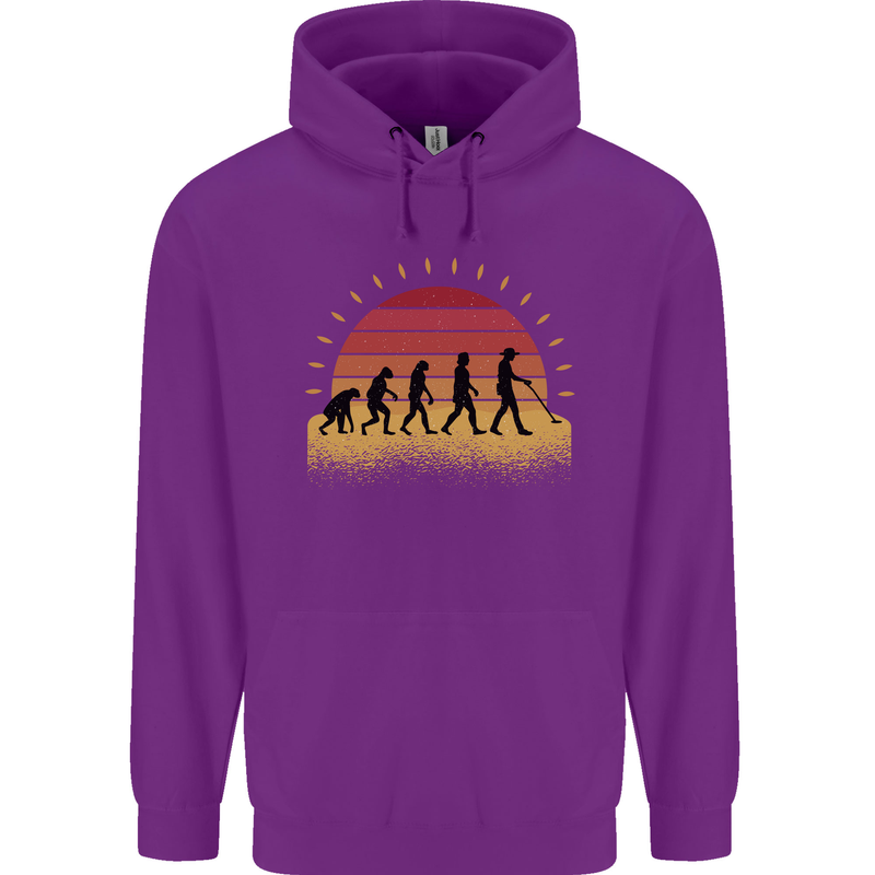 Evolution of a Metal Detector Detecting Mens 80% Cotton Hoodie Purple