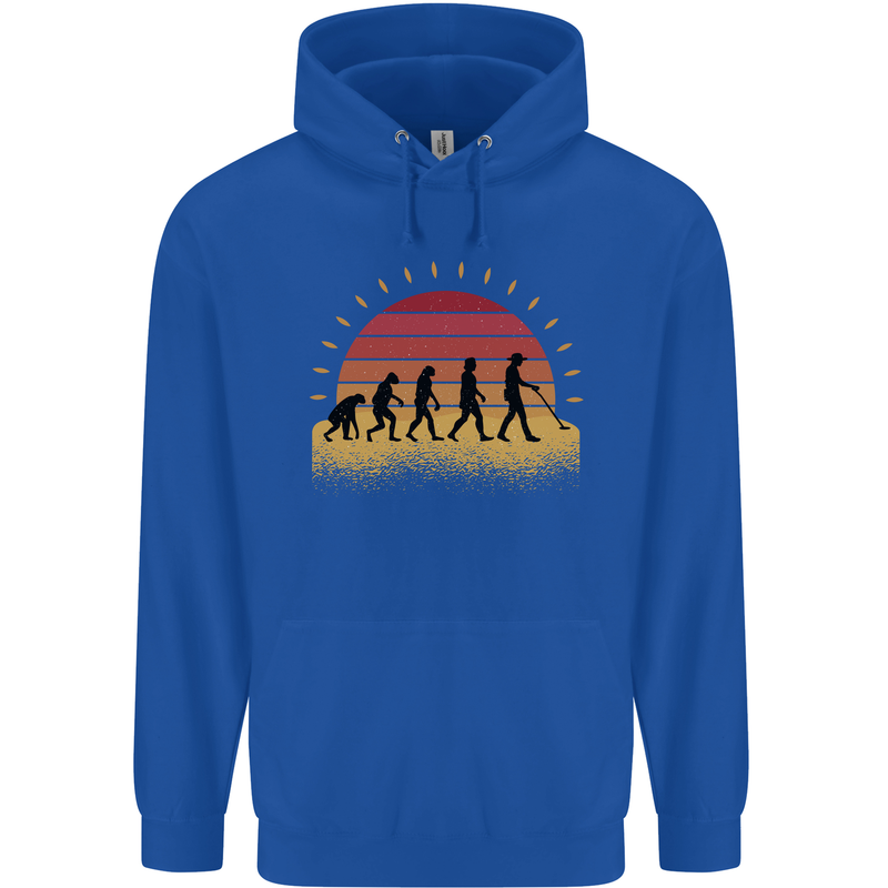 Evolution of a Metal Detector Detecting Mens 80% Cotton Hoodie Royal Blue