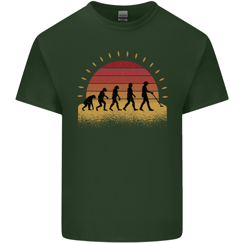 Evolution of a Metal Detector Detecting Mens Cotton T-Shirt Tee Top Forest Green