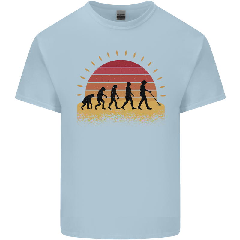 Evolution of a Metal Detector Detecting Mens Cotton T-Shirt Tee Top Light Blue