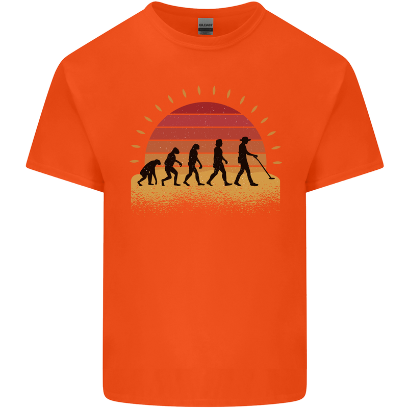 Evolution of a Metal Detector Detecting Mens Cotton T-Shirt Tee Top Orange