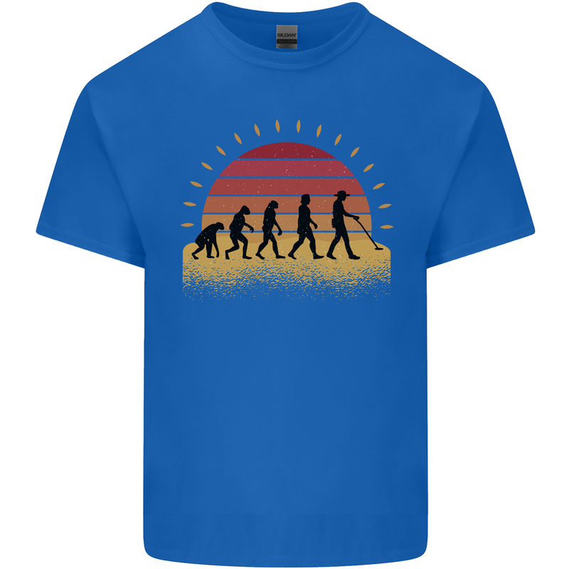 Evolution of a Metal Detector Detecting Mens Cotton T-Shirt Tee Top Royal Blue