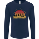 Evolution of a Metal Detector Detecting Mens Long Sleeve T-Shirt Navy Blue