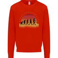 Evolution of a Metal Detector Detecting Mens Sweatshirt Jumper Bright Red