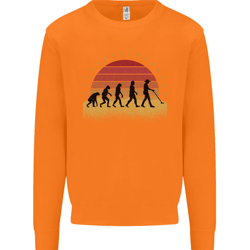 Evolution of a Metal Detector Detecting Mens Sweatshirt Jumper Orange