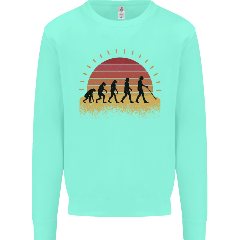 Evolution of a Metal Detector Detecting Mens Sweatshirt Jumper Peppermint