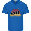 Evolution of a Metal Detector Detecting Mens V-Neck Cotton T-Shirt Royal Blue