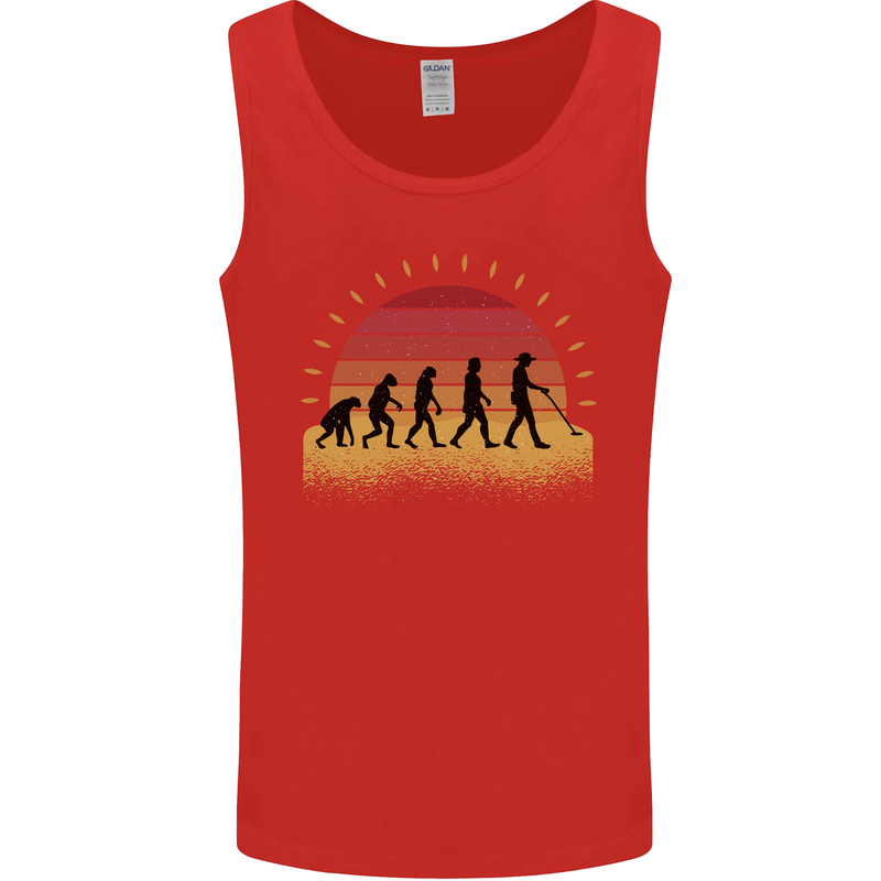 Evolution of a Metal Detector Detecting Mens Vest Tank Top Red