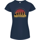 Evolution of a Metal Detector Detecting Womens Petite Cut T-Shirt Navy Blue