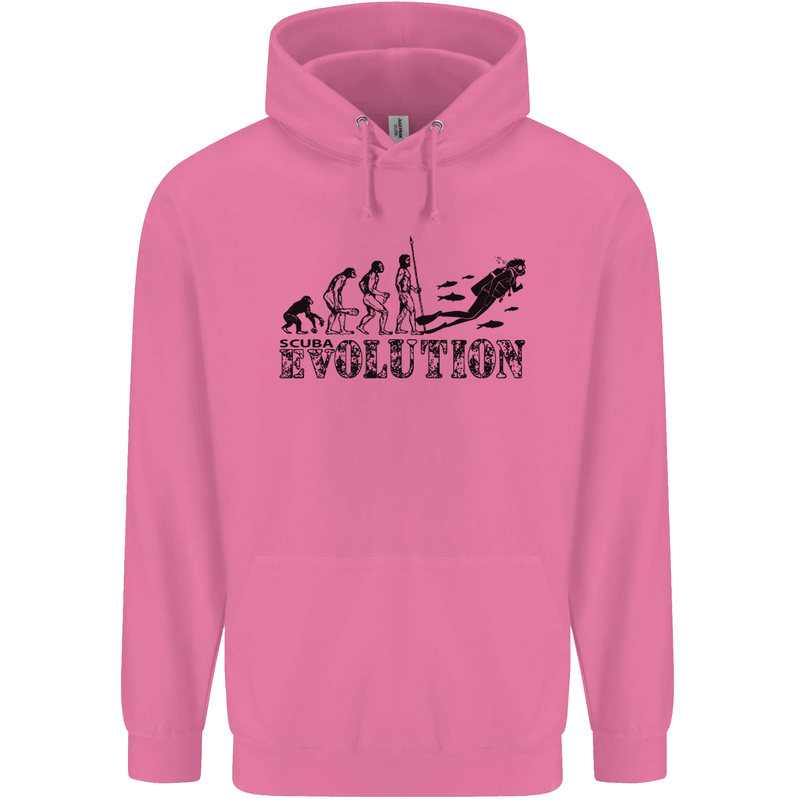 Evolution of a Scuba Diver Diving Funny Childrens Kids Hoodie Azalea