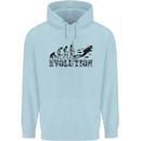 Evolution of a Scuba Diver Diving Funny Childrens Kids Hoodie Light Blue