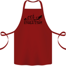 Evolution of a Scuba Diver Diving Funny Cotton Apron 100% Organic Maroon