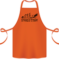 Evolution of a Scuba Diver Diving Funny Cotton Apron 100% Organic Orange