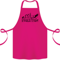 Evolution of a Scuba Diver Diving Funny Cotton Apron 100% Organic Pink