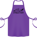 Evolution of a Scuba Diver Diving Funny Cotton Apron 100% Organic Purple