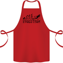 Evolution of a Scuba Diver Diving Funny Cotton Apron 100% Organic Red