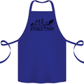 Evolution of a Scuba Diver Diving Funny Cotton Apron 100% Organic Royal Blue