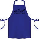 Evolution of a Scuba Diver Diving Funny Cotton Apron 100% Organic Royal Blue
