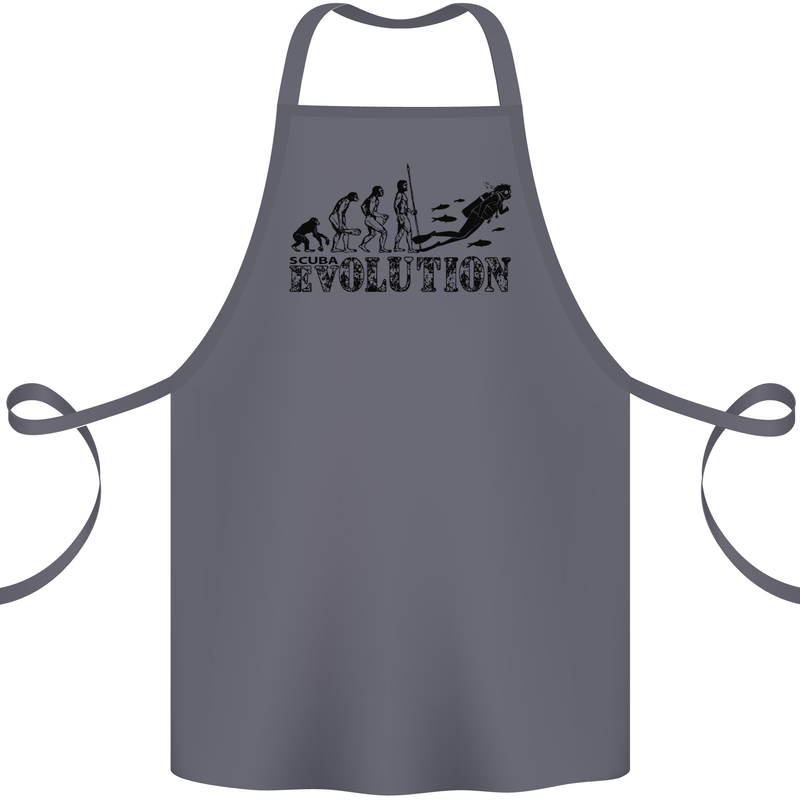 Evolution of a Scuba Diver Diving Funny Cotton Apron 100% Organic Steel