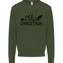 Evolution of a Scuba Diver Diving Funny Kids Sweatshirt Jumper Forest Green