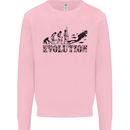 Evolution of a Scuba Diver Diving Funny Kids Sweatshirt Jumper Light Pink