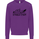 Evolution of a Scuba Diver Diving Funny Kids Sweatshirt Jumper Purple