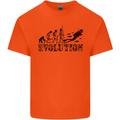 Evolution of a Scuba Diver Diving Funny Kids T-Shirt Childrens Orange