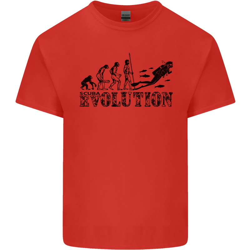 Evolution of a Scuba Diver Diving Funny Kids T-Shirt Childrens Red
