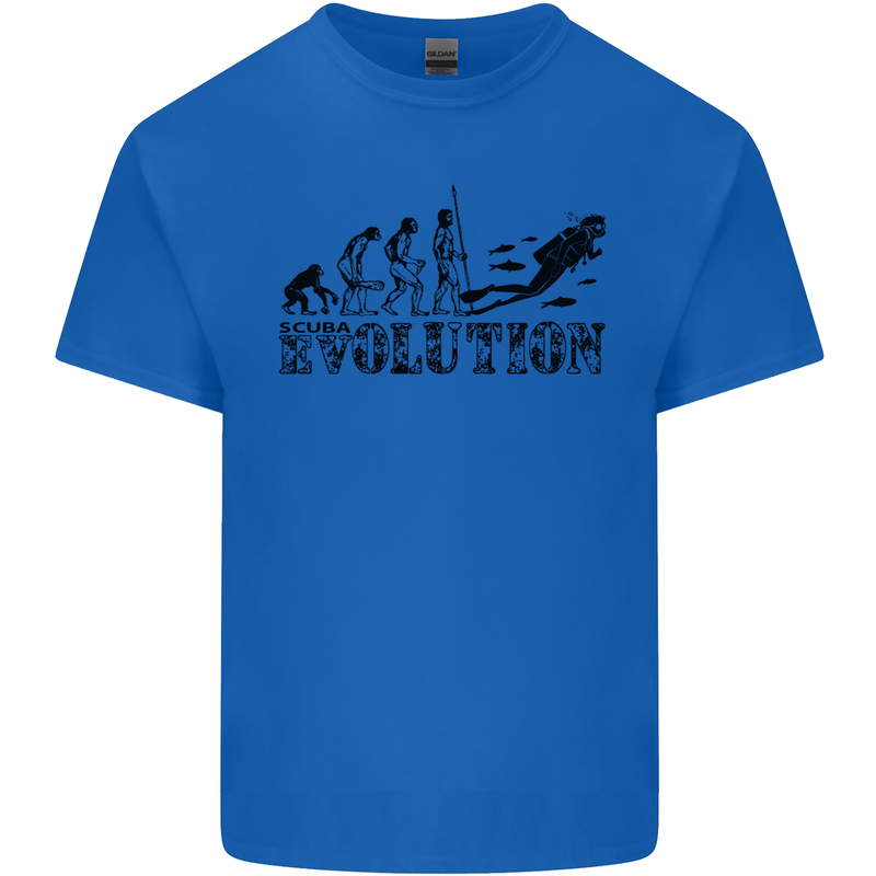 Evolution of a Scuba Diver Diving Funny Kids T-Shirt Childrens Royal Blue