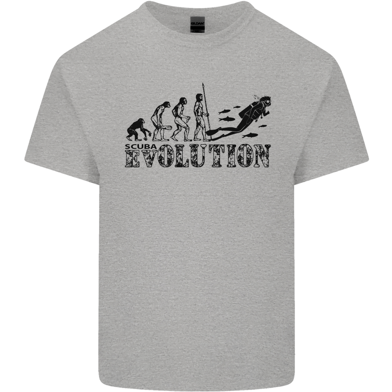 Evolution of a Scuba Diver Diving Funny Kids T-Shirt Childrens Sports Grey