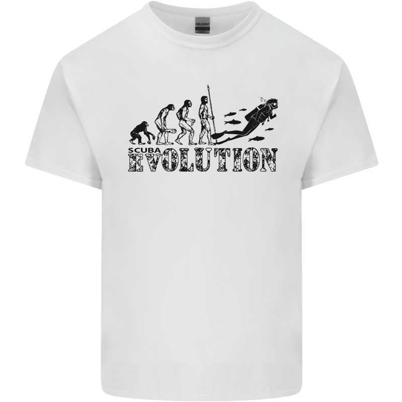 Evolution of a Scuba Diver Diving Funny Kids T-Shirt Childrens White