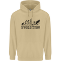 Evolution of a Scuba Diver Diving Funny Mens 80% Cotton Hoodie Sand