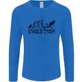 Evolution of a Scuba Diver Diving Funny Mens Long Sleeve T-Shirt Royal Blue