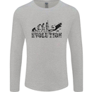Evolution of a Scuba Diver Diving Funny Mens Long Sleeve T-Shirt Sports Grey